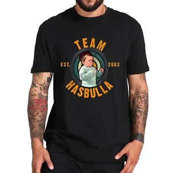 Команда Hasbulla Smile Классическая футболка Hasbulla Fighting Meme Ретро Мужская Одежда Повседневный Мягкий Летний Топ Азиатского Размера