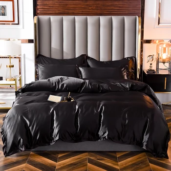 Комплект постельного белья из атласа, Высококачественный Комплект Пододеяльников, Одноместный, двухместный, размера 