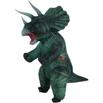 Косплей Надувной динозавр Трицератопс Катается на животном талисмане TREX Аниме для взрослых Мужчин И женщин, Маскарадный костюм на Хэллоуин 1
