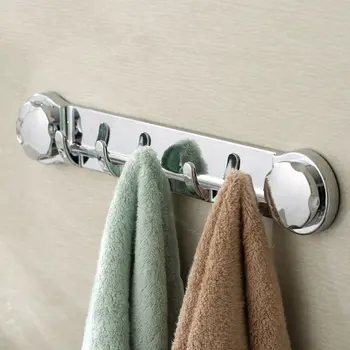 Крючки для хранения в ванной комнате с присоской, вакуумная присоска, Губчатый держатель для полотенец, Пластиковые многоцелевые крючки-органайзеры для домашней кухни