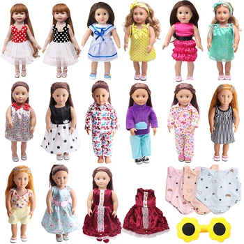 Кукольная одежда Kawaii Платье в стиле колледжа, одежда подходит для 18-дюймовых американских кукол и 43-сантиметровых кукол для новорожденных, подарки для девочек-Барби 0