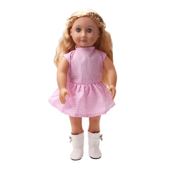 Кукольная одежда Kawaii Платье в стиле колледжа, одежда подходит для 18-дюймовых американских кукол и 43-сантиметровых кукол для новорожденных, подарки для девочек-Барби 4