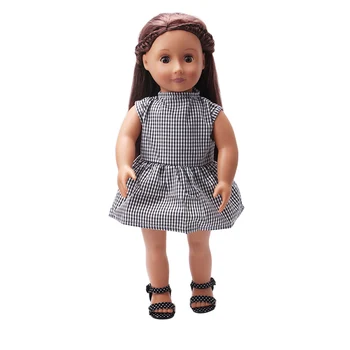 Кукольная одежда Kawaii Платье в стиле колледжа, одежда подходит для 18-дюймовых американских кукол и 43-сантиметровых кукол для новорожденных, подарки для девочек-Барби 5