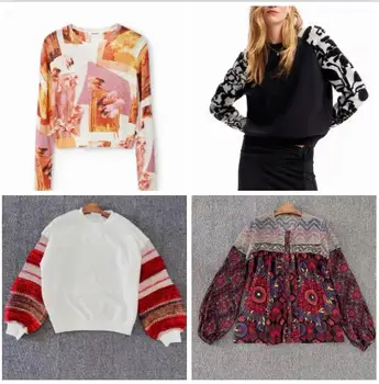 Международная торговля, Испания, Новый женский свитер, пуловер с вышивкой, Свободный вязаный круглый вырез