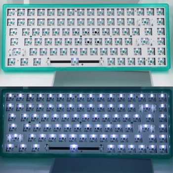 Механическая клавиатура FEKER JJK84 с переключателем горячей замены 3 режима BT (Bluetooth)/2.4G/USB с одинарной белой подсветкой или без светодиодной клавиатуры В комплекте 0