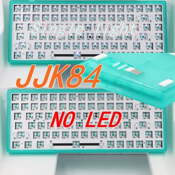 Механическая клавиатура FEKER JJK84 с переключателем горячей замены 3 режима BT (Bluetooth)/2.4G/USB с одинарной белой подсветкой или без светодиодной клавиатуры В комплекте 2