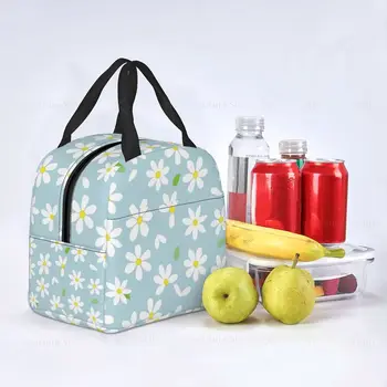 Милые маргаритки, Многоразовая изолированная сумка для ланча для женщин, мужчин, Водонепроницаемая сумка-тоут, термосумка-холодильник, сумка-тоут для ланча для работы, офиса 3