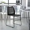 Модная мебель серии HERCULES весом 661 фунт Вместительный темно-синий стул с вентиляционной спинкой и салазками, покрытыми серой пудрой