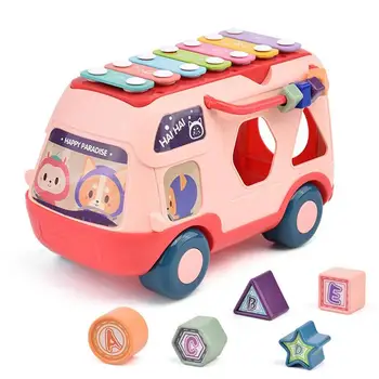 Мультяшный автобус, детские игрушки, Мини-автомобиль, Автобус, Игрушечные транспортные средства, Развивающие игрушки для детей, подарки для мальчиков