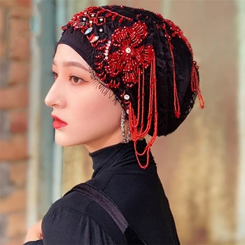 Мусульманский головной платок для женщин, Бесплатная доставка, Кружевной выдолбленный Малайзийский Хиджаб, Летняя Молитвенная кепка, шляпа, Куфи, Исламская Саудовская Аравия, Головные уборы