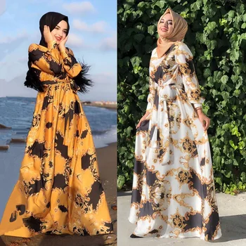Мусульманское Платье-Хиджаб Женское Летнее 2022 Рамадан Ид Мубарак Скромные Качели Оман Кувейт Турция Марокканская Арабская Одежда Nida