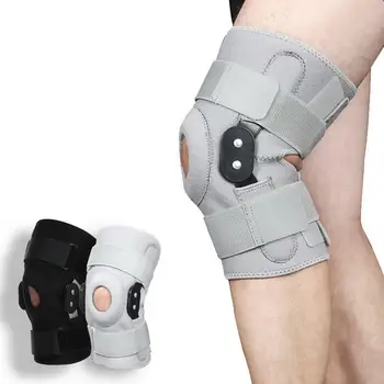 Наколенник из 1 шт. с двойными металлическими боковыми стабилизаторами, Поддерживающий наколенник, Регулируемый протектор коленной чашечки, Защита от артрита, боли в суставах, Спортивная защита