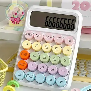 Настольный калькулятор Красочный симпатичный Калькулятор Для офисов С большими кнопками и ЖК-дисплеем Калькулятор для домашних офисов, школы и бизнеса 4