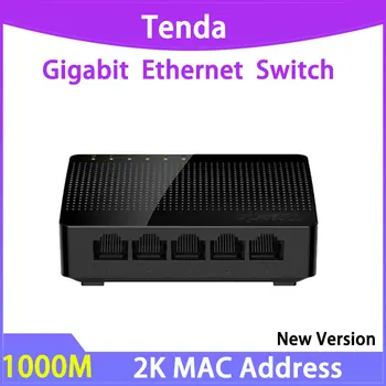 Настольный коммутатор Tenda SG105 Gigabit 1000M Mini с 5 портами, сетевой коммутатор Fast Ethernet, концентратор локальной сети RJ45 Ethernet и шунтирующий концентратор
