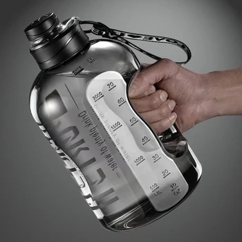 Новая бутылка для воды большой емкости 2,7 л, Портативный чайник для занятий спортом на открытом воздухе, фитнесом, из термостойкого высококачественного пластика