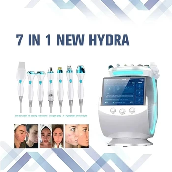 Новейшая система гидродермабразии 7 в 1 Smart Ice Blue Skin Management System, многофункциональная косметологическая машина для лица для глубокой очистки