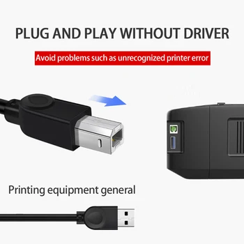 Новый USB-кабель Для принтера Высокоскоростной A-B От Мужчины к Мужчине USB-кабель для принтера Синхронизация данных Для 3D-принтера Этикеток 0,5 м 1 м 1,5 м 5 м 10 м