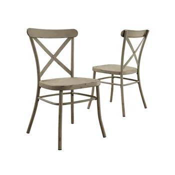Обеденный стул BOUSSAC Collin белого Цвета с потертостями, Комплект из 2-х предметов, С несколькими отделками