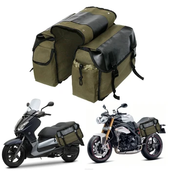 Обновление 2023 Года Седельная сумка Для Туристического Мотоцикла, Брезентовая Водонепроницаемая коробка для Корзин, Боковая сумка для инструментов, Чехол для коробки для мотоцикла 1