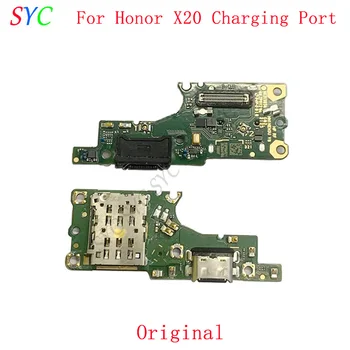 Оригинальная Плата Разъема USB-порта Для зарядки Huawei Honor X20 с Зарядным Разъемом и Запчастями для считывания sim-карт