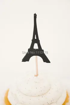 Париж Эйфелева башня Парижский кекс для душа ребенка / Выбор для вечеринки в честь дня рождения - Начинки для кексов - Зубочистки - Выбор для еды