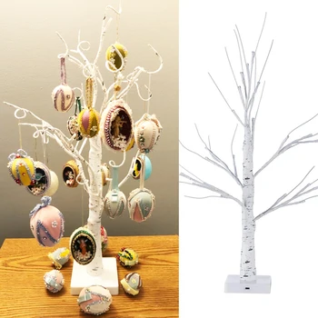 Пасхальные яйца, Подвесные украшения, Дерево, светодиодный Березовый светильник, Пасхальные украшения для домашнего стола, Подарки на Пасху для детей
