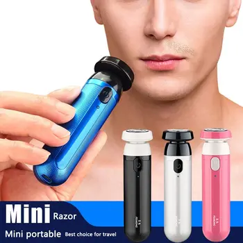 Перезаряжаемая автоматическая бритва Travel Man USB, Триммер для бороды, Электробритва, станок для бритья