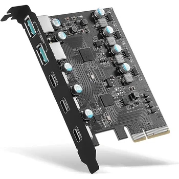 Плата адаптера PCIe к USB 3.2 Gen 2, карта расширения PCI, карты PCI-E-on, Райзер для PC /8 / 7 и