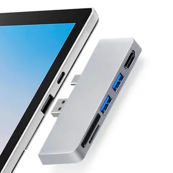 Подходит для док-станции Surface 7, совместимой с Type-c по HDMI, USB3.0, считывателя карт SD/TF, концентратора для передачи данных Пять в одном