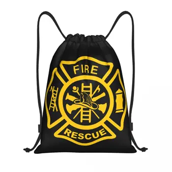 Пожарный Пожарно-спасательный рюкзак на шнурке, спортивная спортивная сумка для мужчин и женщин, сумка для покупок