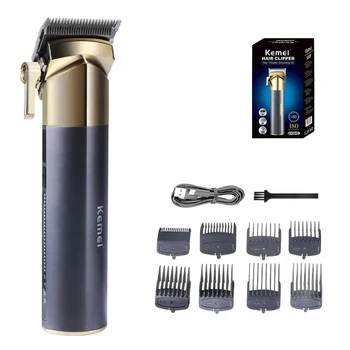 Профессиональная Машинка для стрижки волос Kemei KM-5081, USB-зарядка, Машинка для стрижки волос, боковой световой индикатор, Машинка для стрижки волос для мужчин