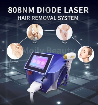 Профессиональный 808 Лазер для удаления волос Бикини с тройными длинами волн 755 нм 808 нм 1064 нм Постоянный безболезненный диодный лазер Портативная машина 0