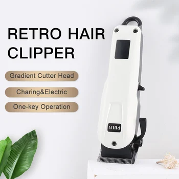 Профессиональный ЖК-триммер Для волос и Бороды, USB Перезаряжаемая Электрическая Машинка для стрижки волос, Парикмахерская Беспроводная Машинка для стрижки волос для мужчин 0