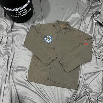 РУЧНАЯ работа, куртка в стиле милитари, мужская одежда, Армейское зеленое хлопчатобумажное пальто, Свободные куртки для мужчин