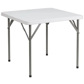 Складной стол из гранита площадью 2,85 квадратных фута, белый пластиковый