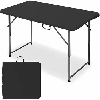 Складной столик длиной 4 фута, портативный складной столик, черный