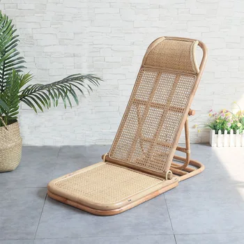 Складной Японский Креативный Ротанговый стул Татами Спальня Балкон Гостиная Напольное Кресло Для отдыха На открытом воздухе Пляжный Стул