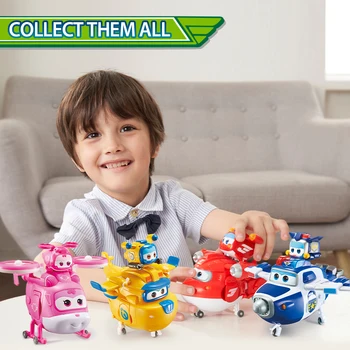 Супер Крылья 5 дюймов, Трансформирующие Наддувные Paul & Mini, Магнитные трансформирующие фигурки Супер питомцев, деформирующие детские игрушки 1