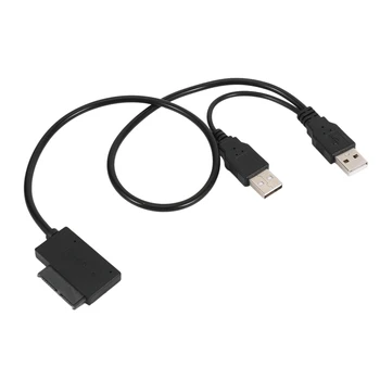 Тонкий Кабель SATA от USB 2,0 до 7 + 6 Внешнее Питание Для ноутбука SATA Адаптер конвертер Поддержка Window Xp/7/8/10 Mac OS EM88