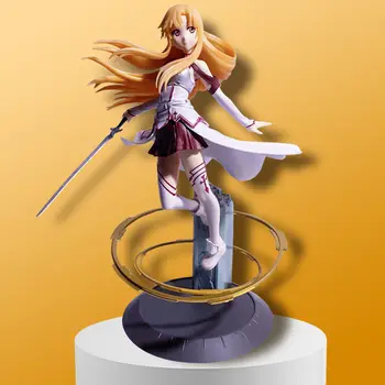 Фигурки SAO Sword Art Онлайн Фигурки Asuna Premium Edition В штучной упаковке 23 см, коллекция статуй из ПВХ, Модели Игрушек, Подарки, Украшения