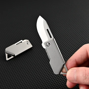 Формовочный нож из нержавеющей стали с лезвием D2 Для кемпинга, самообороны, аварийного выживания, Складной портативный нож для ключей