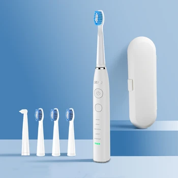 Электрическая зубная щетка SEAGO Sonic, USB-перезаряжаемые зубные щетки, 5 режимов, мягкая щетина для взрослых, Глубокое очищение полости рта
