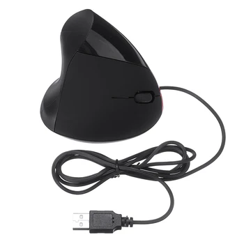 Эргономичная вертикальная оптическая мышь Вертикальная Геймерская мышь Черная 5D USB Проводная игровая мышь Для настольного ПК Портативного компьютера 1